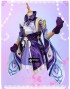 Simil Keqing Vestito Genshin Carnevale Cosplay Impact Anime Costume GENIMP02